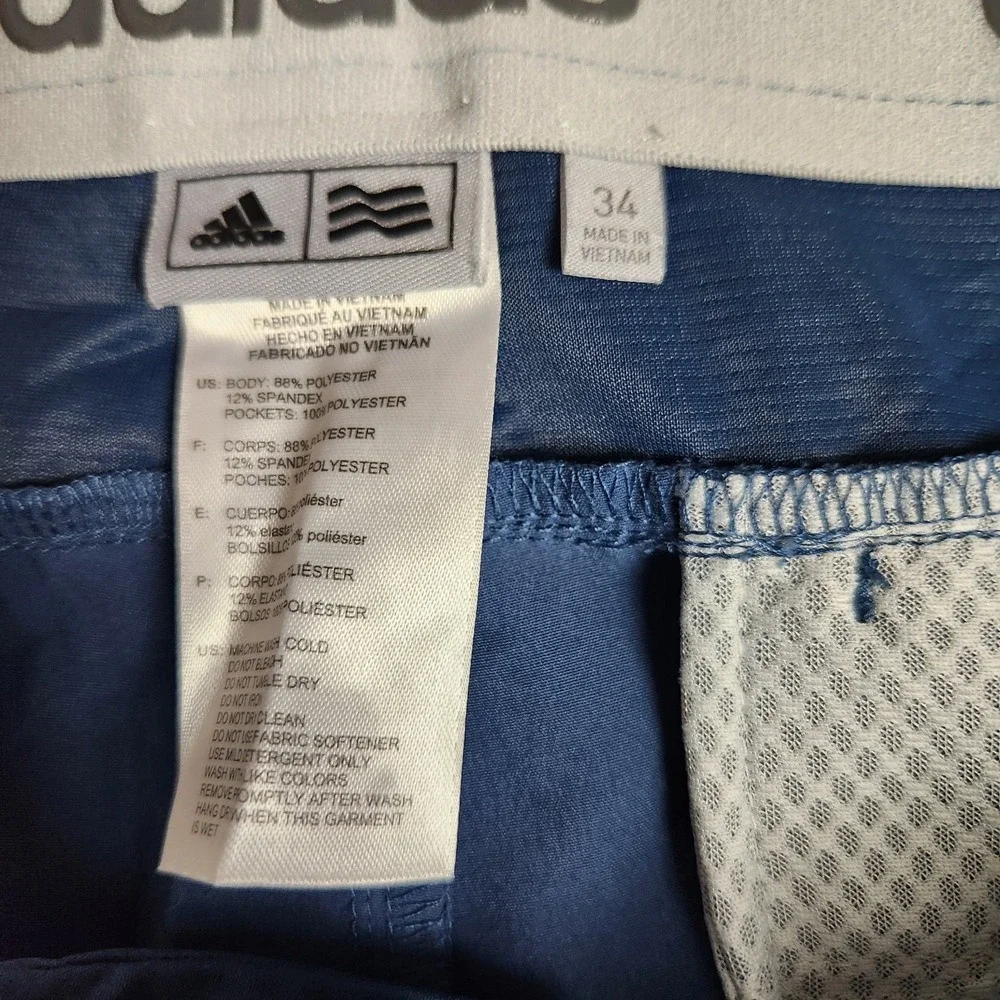 Adidas Ultimate365 Shorts Men 34x9 Blue Golf Stretch Performance Lightweight